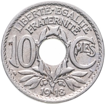 купить Франция 10 сантимов (centimes) 1918