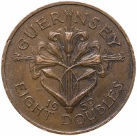 купить Гернси 8 дублей (doubles) 1959