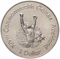 Купить Новая Зеландия 1 доллар (dollar) 1989 XIV Игры Содружества 1990 - Бегун