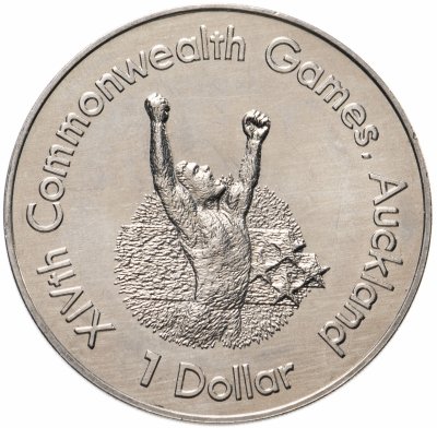 купить Новая Зеландия 1 доллар (dollar) 1989 XIV Игры Содружества 1990 - Бегун