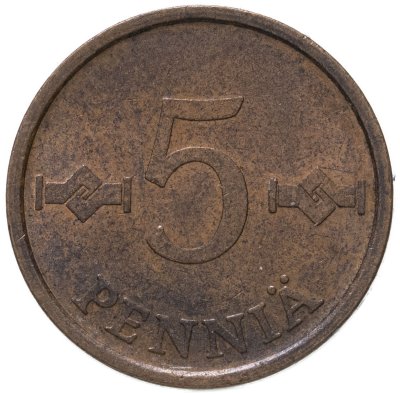 купить Финляндия 5 пенни (pennia) 1964