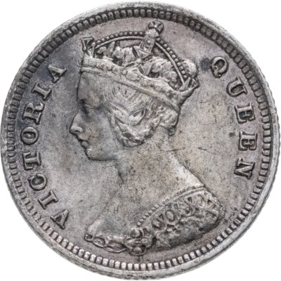 купить Гонконг 10 центов (cents) 1886