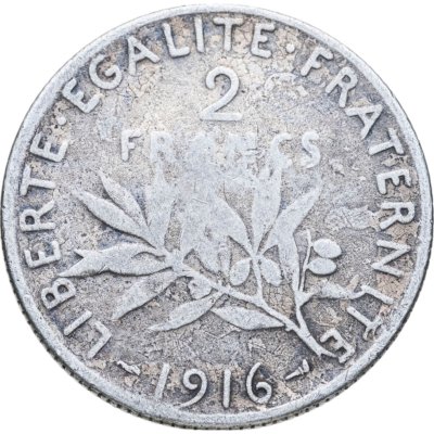купить Франция 2 франка (francs) 1916-1918, случайный год