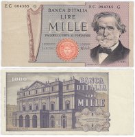 купить Италия 1000 лир 1975 (Pick 101d)
