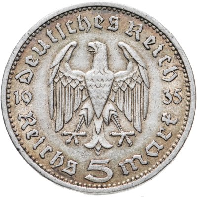 купить Германия, Третий рейх 5 рейхсмарок (reichsmark) 1935 Гинденбург