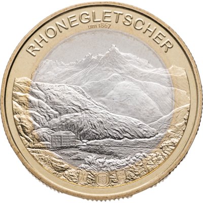 купить Швейцария 10 франков (francs) 2024 Ледники Швейцарии - Ронский ледник