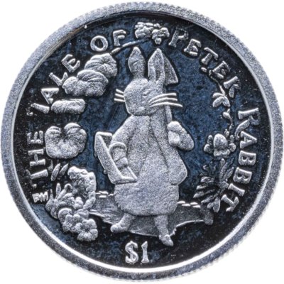 купить Британские Виргинские острова 1 доллар (dollar) 2004 Proof Кролик Питер