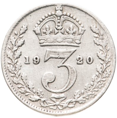 купить Великобритания 3 пенса (pence) 1920