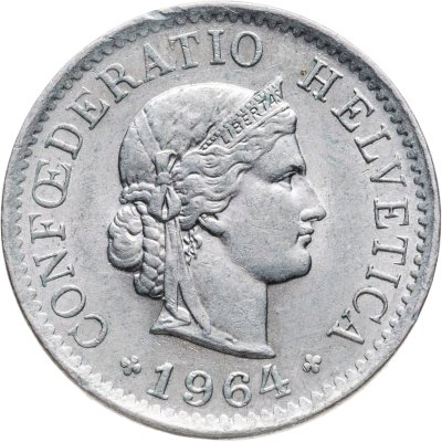купить Швейцария 5 раппенов 1964