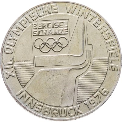 купить Австрия 100 шиллингов (shillings) 1976 Щит XII зимние Олимпийские Игры, Инсбрук 1976 знак монетного двора: "Щит" - Вена