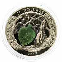 купить Канада 20 долларов 2017 "Березовый лист - Каменная друза" в футляре, с сертификатом