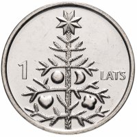 Купить Латвия 1 лат 2009 "Елка"