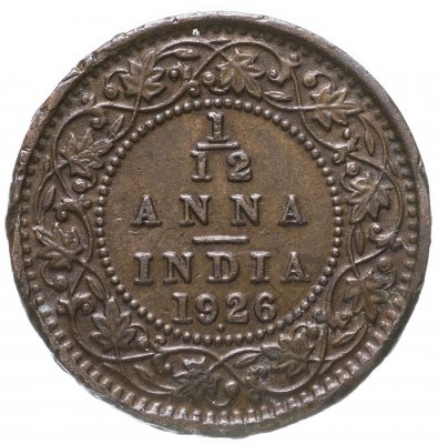 купить Индия (Британская) 1/12 анны (anna) 1926 Георг V