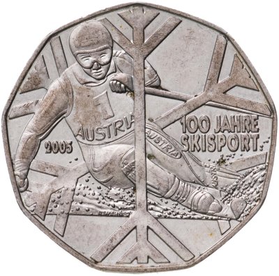 купить Австрия 5 евро (euro) 2005 "100 лет лыжному спорту"