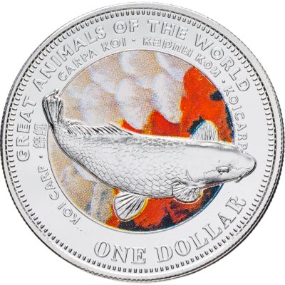 купить Фиджи 1 доллар (dollar) 2009 "Великие животные мира - Карп кои"