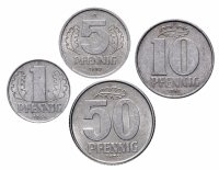 купить Германия, ГДР набор из 4 монет 1958-1990, случайный год