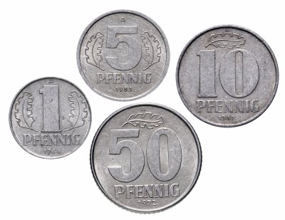 купить Германия, ГДР набор из 4 монет 1958-1990, случайный год