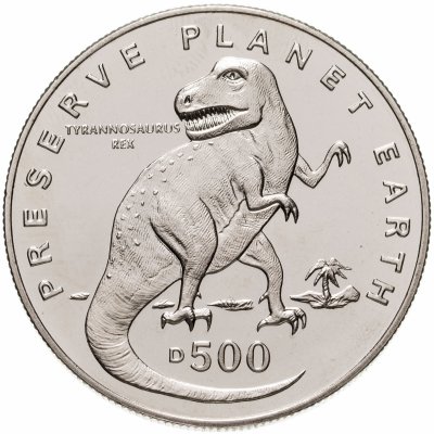 купить Босния и Герцеговина 500 динаров (dinara) 1993 "Заповедник планета Земля - Тираннозавр рекс"