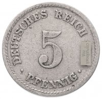 купить Германия 5 пфеннигов 1890-1915