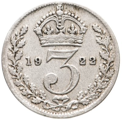 купить Великобритания 3 пенса (pence) 1922