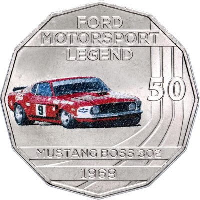 купить Австралия 50 центов 2018 «Легенда моторного спорта - Ford Mustang Boss 302 Trans-AM»
