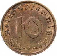 купить Фашистская Германия (Третий Рейх) 10 рейхспфеннигов 1937-1939