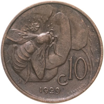 купить Италия 10 чентезимо (centesimi) 1929