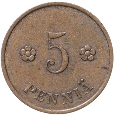 купить Финляндия 5 пенни (pennia) 1937