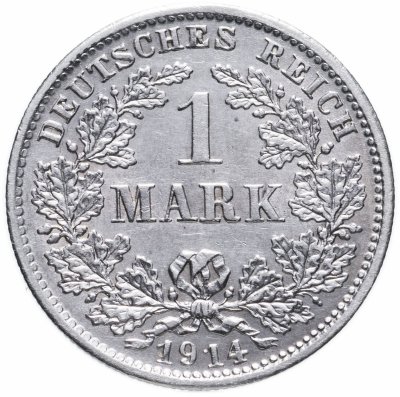купить Германия (Германская империя) 1 марка 1914 D знак монетного двора: "D" - Мюнхен