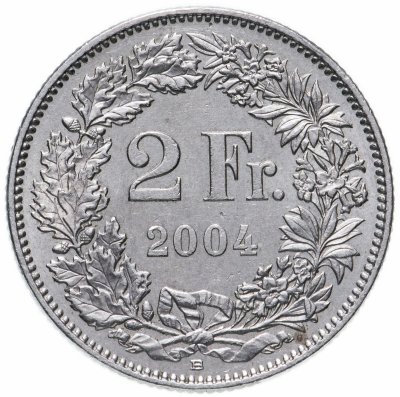 купить Швейцария 2 франка 2004