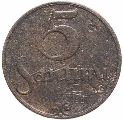 купить Латвия 5 сантимов (santimi) 1922
