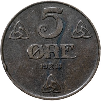 купить Норвегия 5 эре (ore) 1911