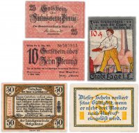 Купить Германия (разные земли) набор из 5 нотгельдов 1920-1922