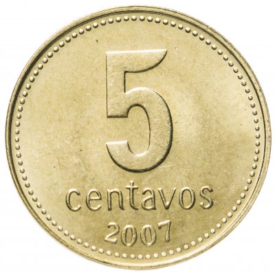 купить Аргентина 5 сентаво (centavos) 2007