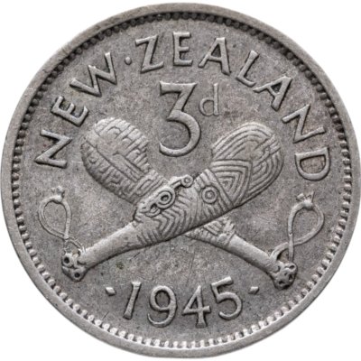 купить Новая Зеландия 3 пенса (pence) 1945
