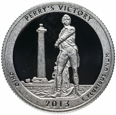 купить США 25 центов (квотер, 1/4 доллара, quarter dollar) 2013 S Proof Победа Перри и Международный мемориал мира