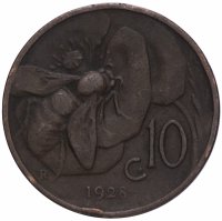 купить Италия 10 чентезимо 1919-1937