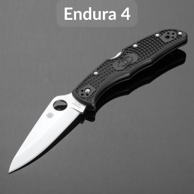 купить Складной нож Spyderco Endura 4 (C10PBK), сталь VG-10 satin, рукоять Black FRN, Япония
