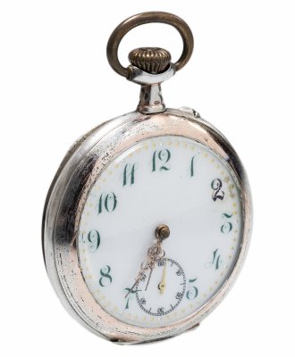 купить Часы карманные, серебро 800 пр., фирма "J.H.M", Швейцария, 1900-1930 гг.