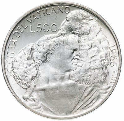 купить Ватикан 500 лир (lire) 1966