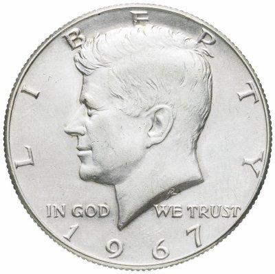 купить США 50 центов (1/2 доллара, half dollar) 1967 Kennedy Half Dollar (Кеннеди)