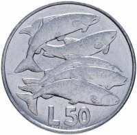 Купить Сан-Марино 50 лир 1975 "Любовь у животных"