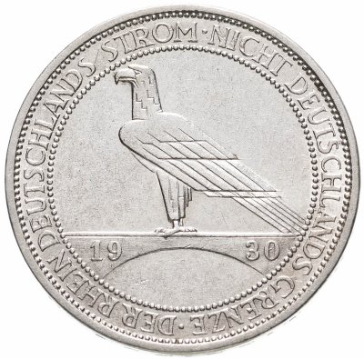 купить Германия 3 рейхсмарки (reichsmark) 1930 Освобождение Рейнской области (Рейнланда) Знак монетного двора "A" — Берлин