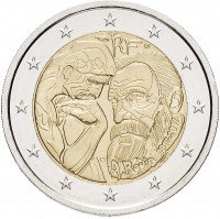 купить Франция 2 евро (euro) 2017 100 лет со дня смерти Огюста Родена
