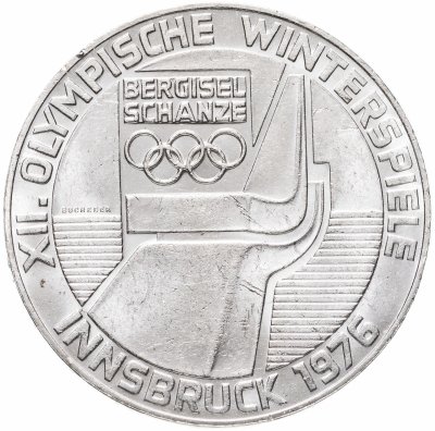 купить Австрия 100 шиллингов (shillings) 1976 Орёл XII зимние Олимпийские Игры, Инсбрук 1976 знак монетного двора: "Орёл" - Халль-ин-Тироль