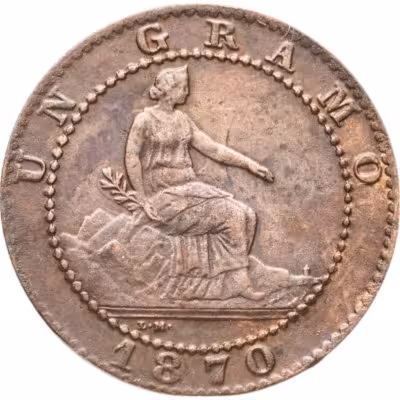 купить Испания 1 сентимо (sentimo) 1870