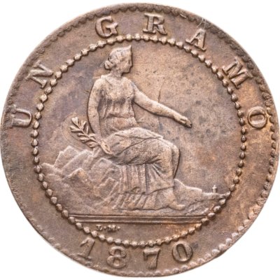 купить Испания 1 сентимо (sentimo) 1870