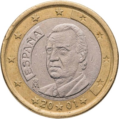 купить Испания 1 евро 2001