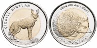 купить Турция набор монет 2014 (2 штуки, UNC) Гиена и Еж