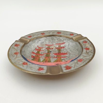 купить Пепельница "Парусник" ("Корабль"), латунь, эмали, Индия, 1980-1990 гг.